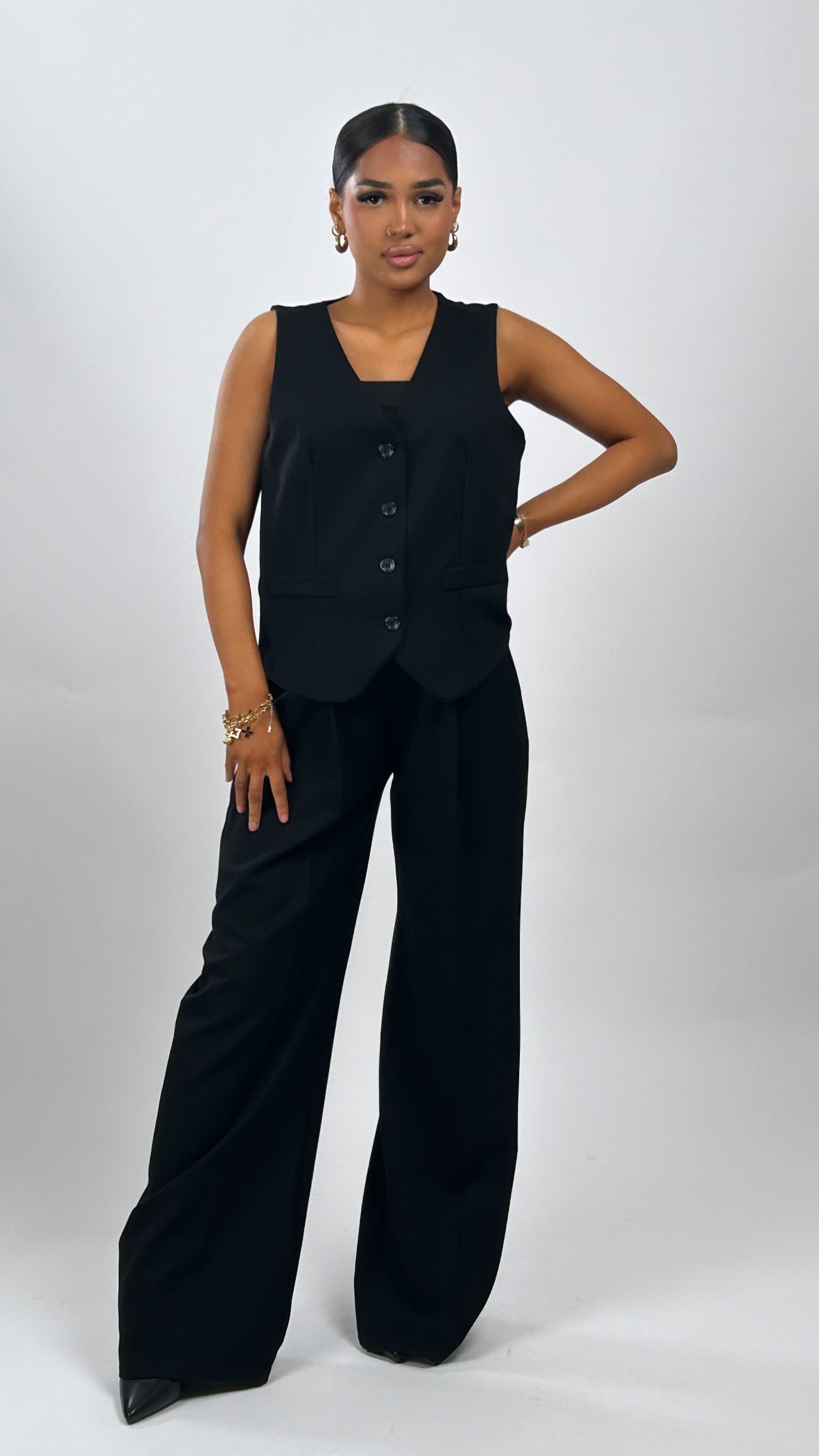 Ensemble tailleur pantalon noir
