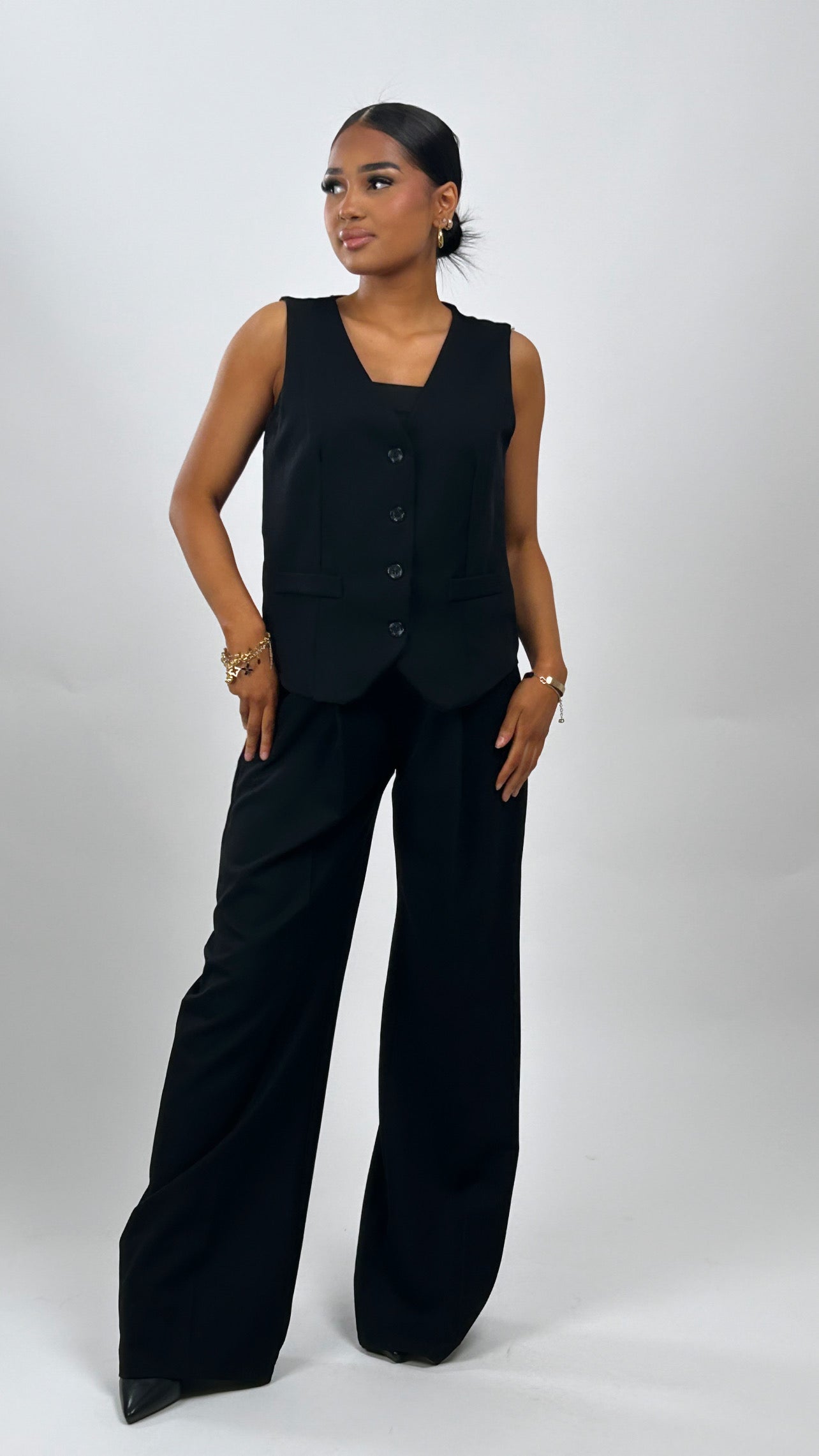 Ensemble tailleur pantalon noir